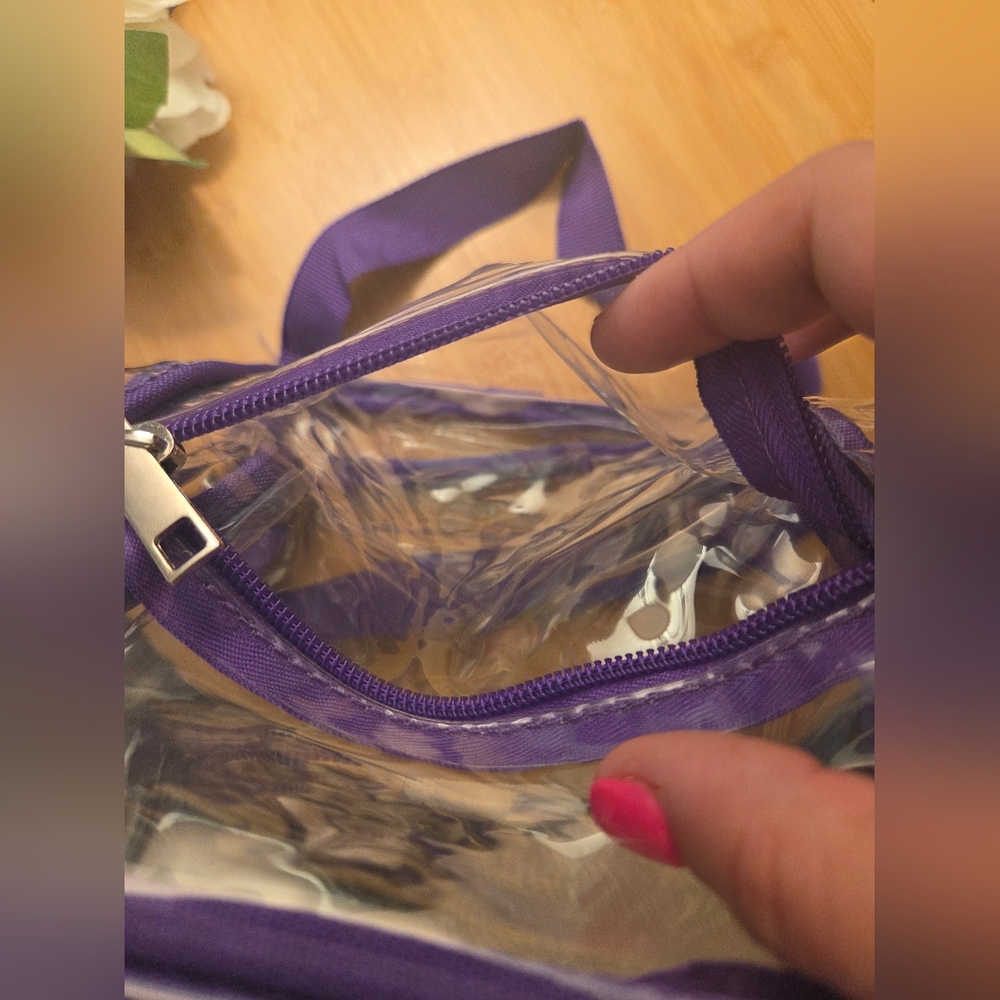Purple Clear Crossbody Bag - Picture 4 of 4